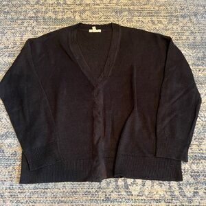 Eileen Fisher Black Linen Cardigan - Size M